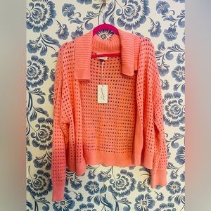 Retro Style Salmon Pink‎ Cardigan Universal Thread XXL New With Tags